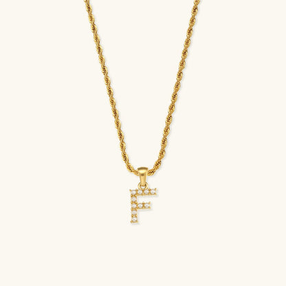 Pearl Necklace with Initial Letter Élodie