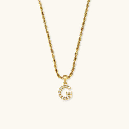 Pearl Necklace with Initial Letter Élodie
