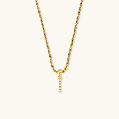 Pearl Necklace with Initial Letter Élodie