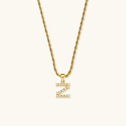 Pearl Necklace with Initial Letter Élodie