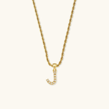 Pearl Necklace with Initial Letter Élodie