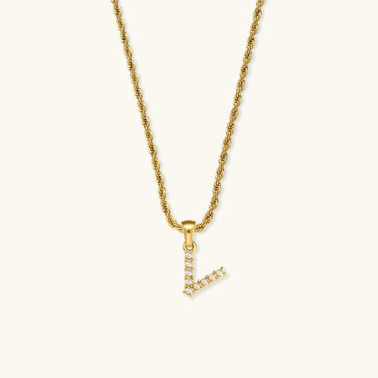 Pearl Necklace with Initial Letter Élodie