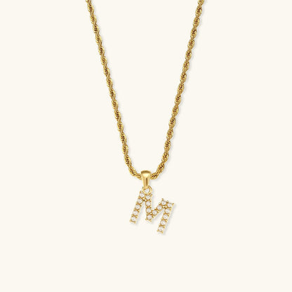 Pearl Necklace with Initial Letter Élodie