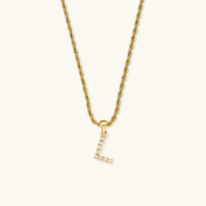 Pearl Necklace with Initial Letter Élodie