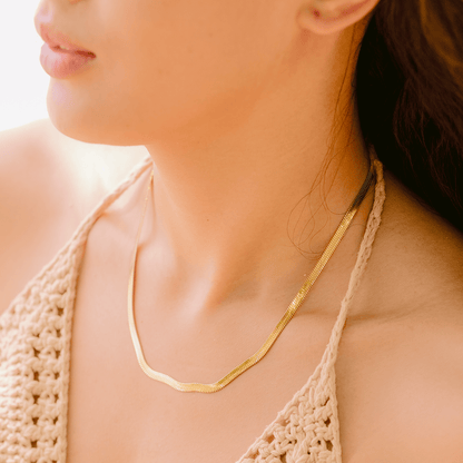 Chevron Gold Elysian Necklace