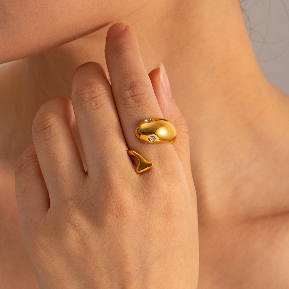 Etta Gold Snake Ring