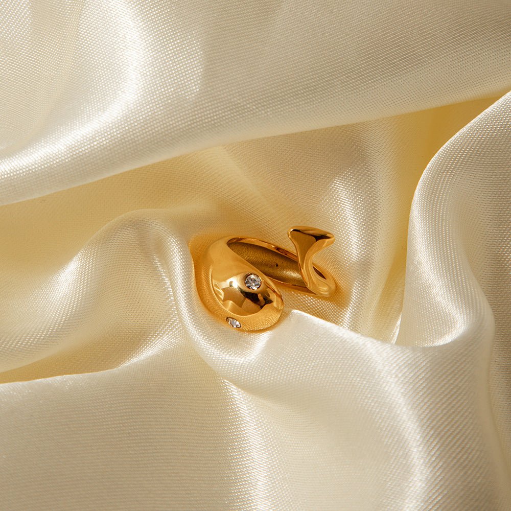 Etta Gold Snake Ring