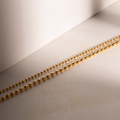 Stacked Bead Chain Necklace