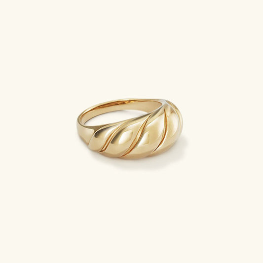 Lorelei Gold Crescent Ring