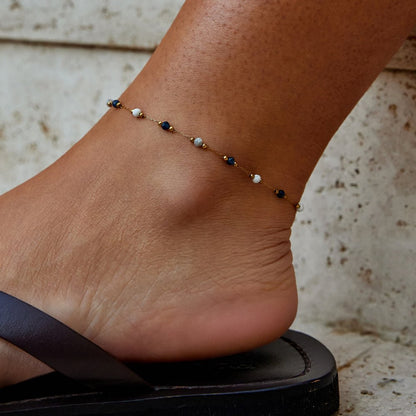 Lulu Natural Stone Ankle Bracelet