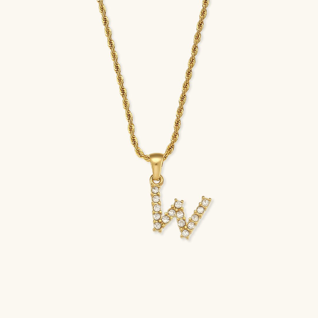 Diamond Necklace with Initial Maeve