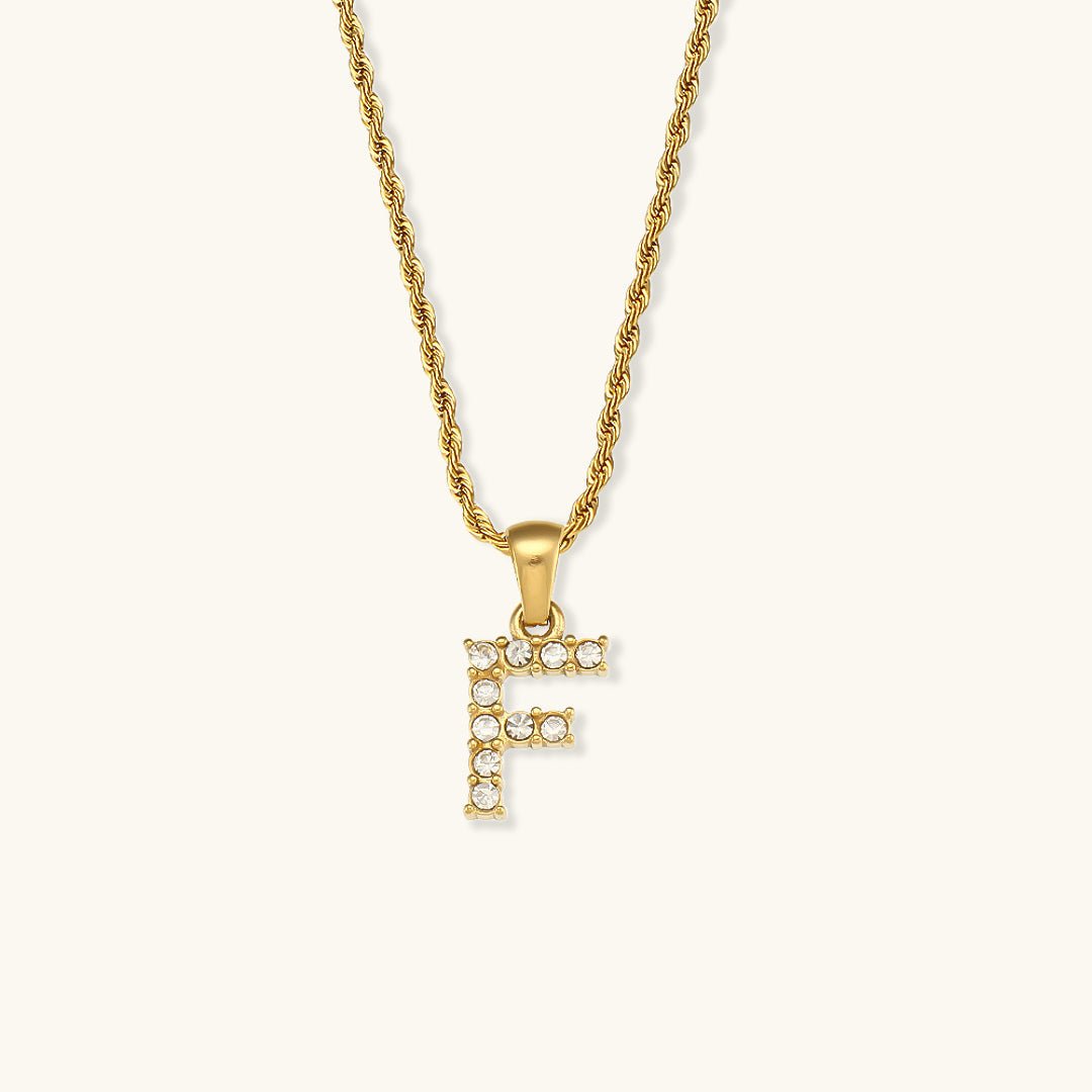 Diamond Necklace with Initial Maeve