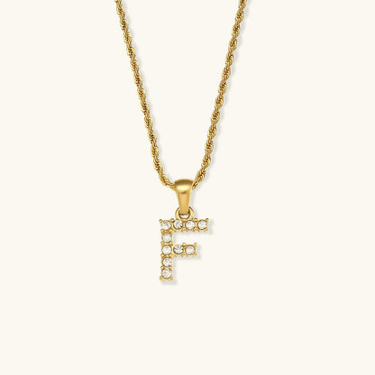 Diamond Necklace with Initial Maeve