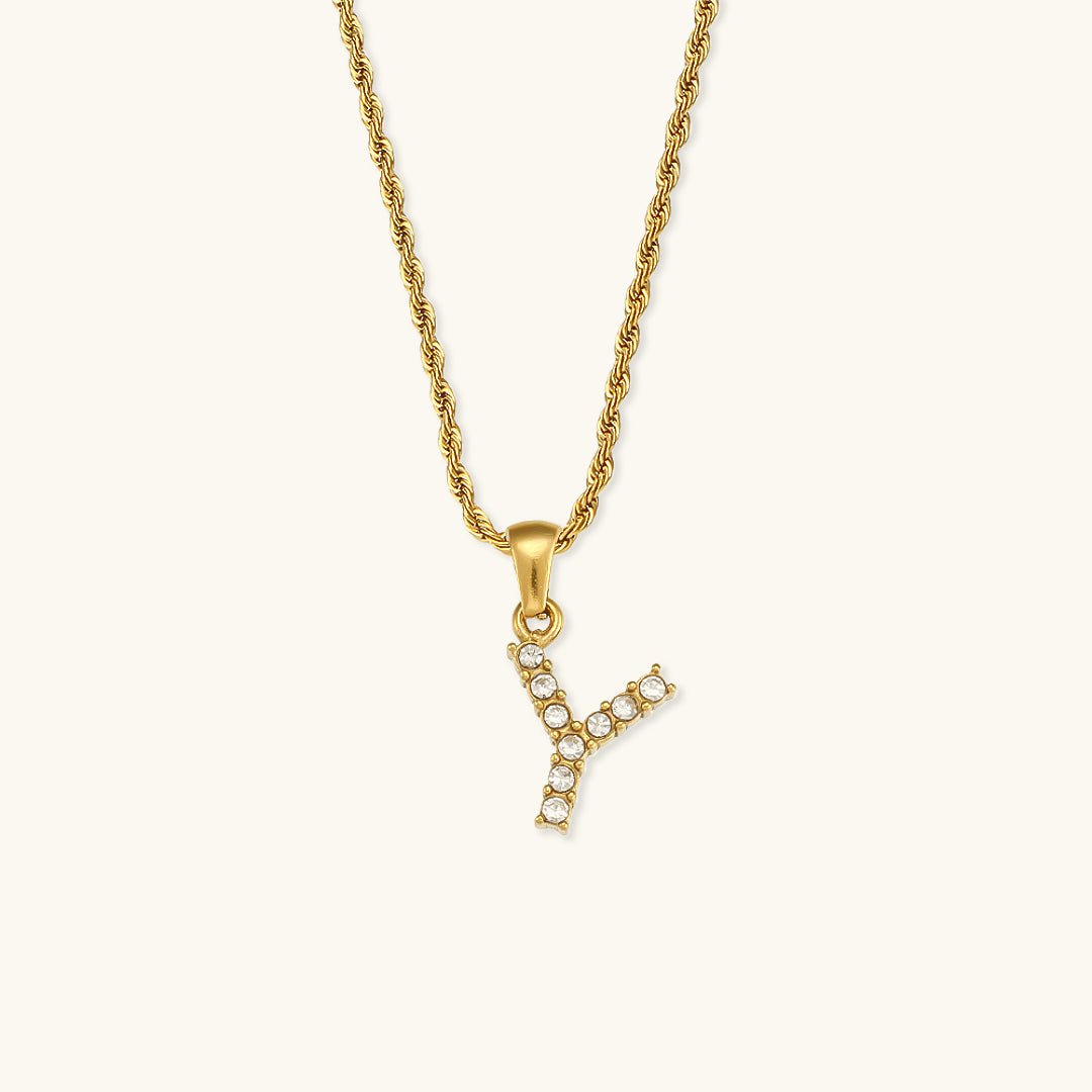 Diamond Necklace with Initial Maeve