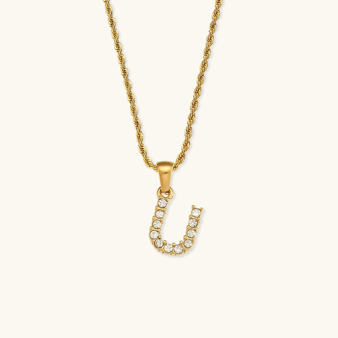 Diamond Necklace with Initial Maeve