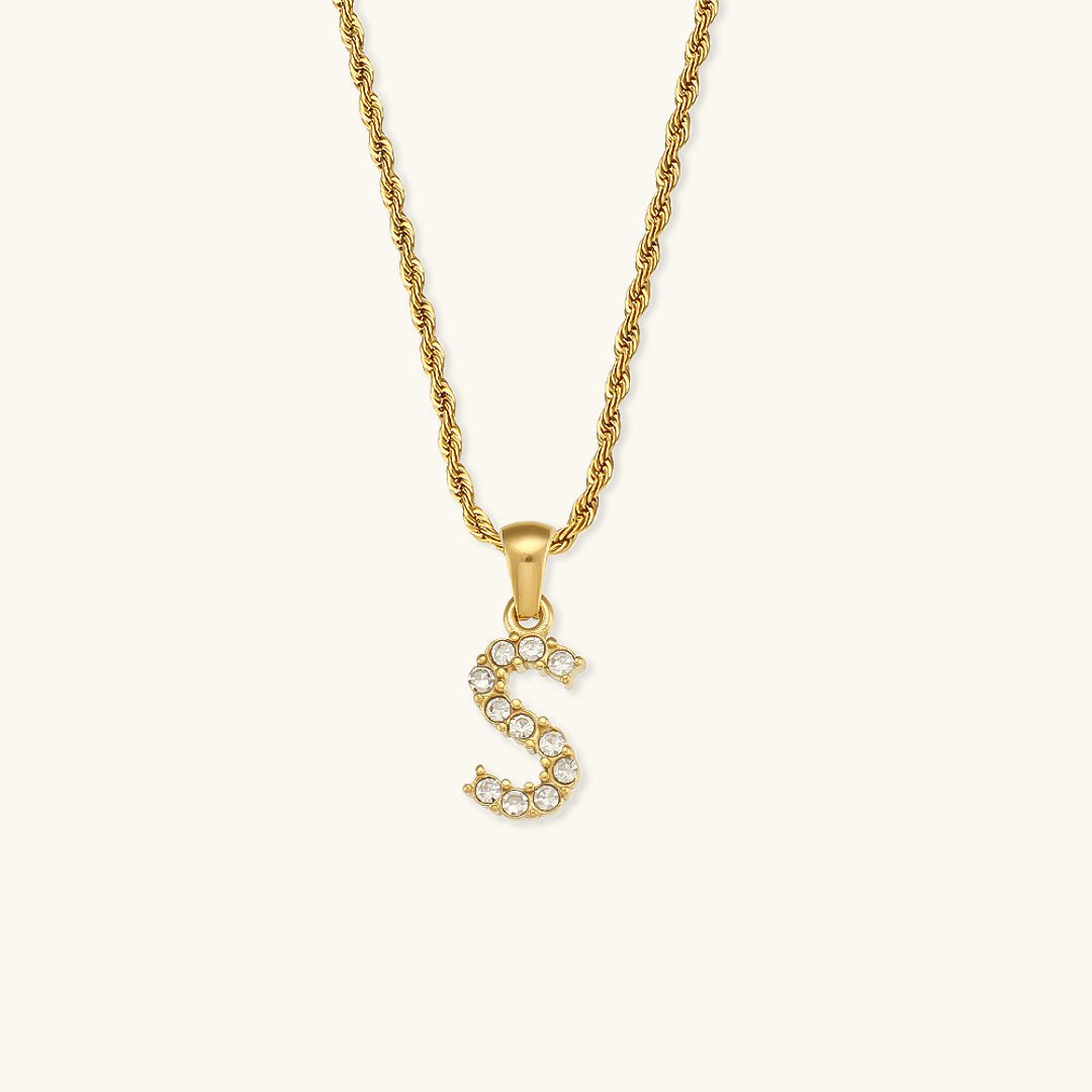 Diamond Necklace with Initial Maeve