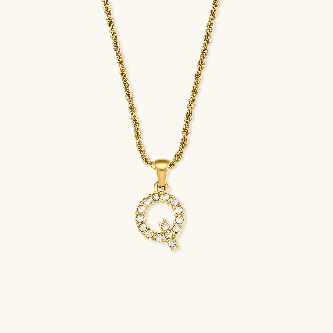 Diamond Necklace with Initial Maeve
