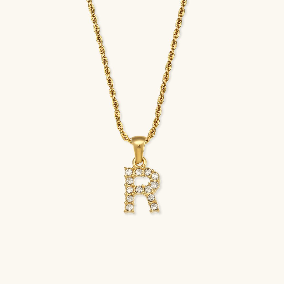 Diamond Necklace with Initial Maeve
