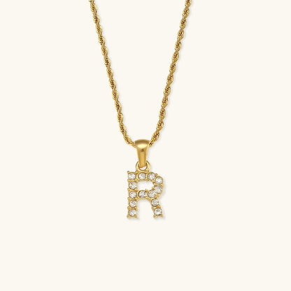 Diamond Necklace with Initial Maeve