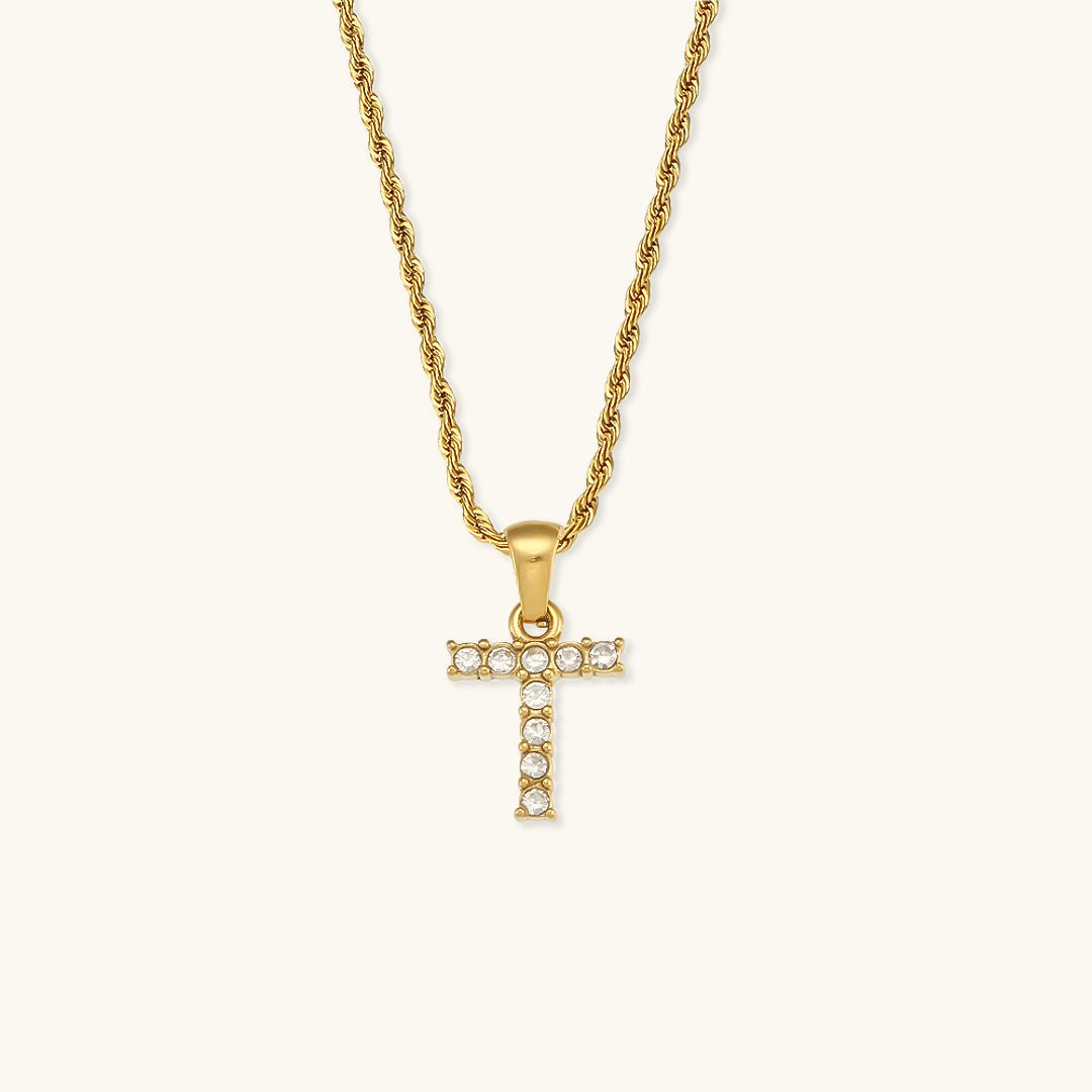 Diamond Necklace with Initial Maeve