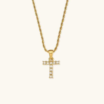 Diamond Necklace with Initial Maeve