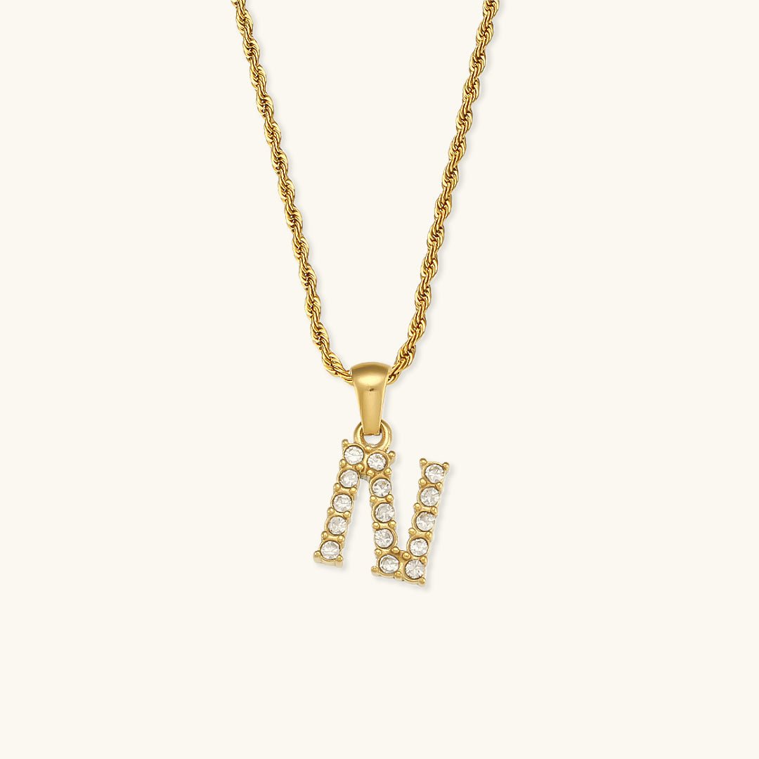 Diamond Necklace with Initial Maeve