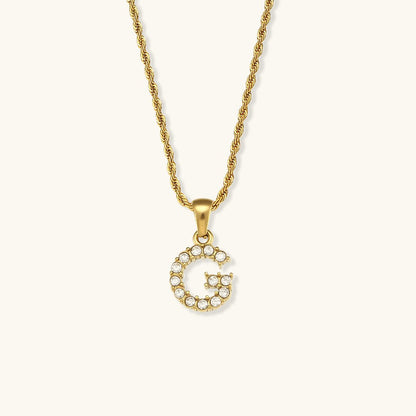 Diamond Necklace with Initial Maeve