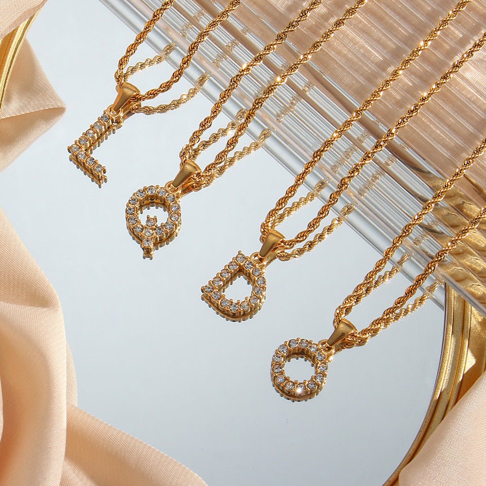 Diamond Necklace with Initial Maeve