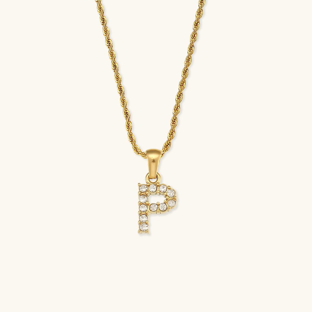 Diamond Necklace with Initial Maeve