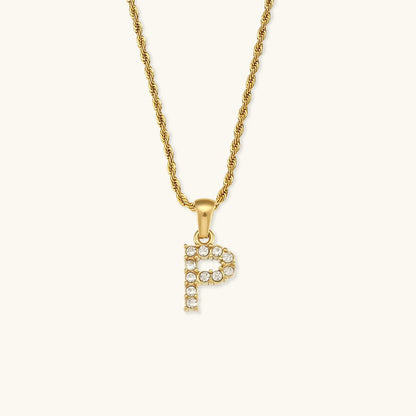 Diamond Necklace with Initial Maeve
