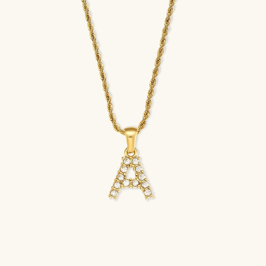 Diamond Necklace with Initial Maeve