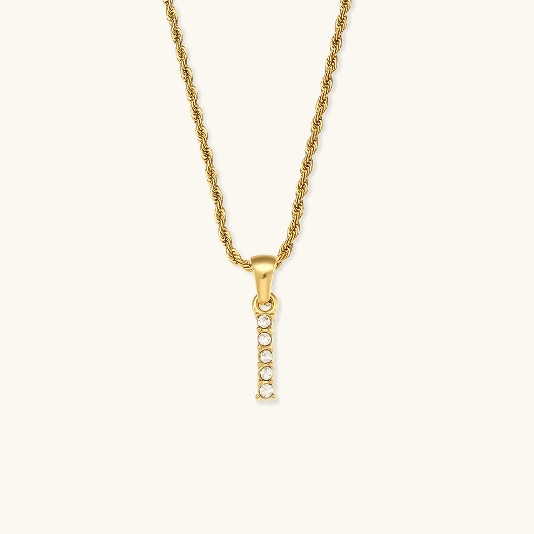 Diamond Necklace with Initial Maeve