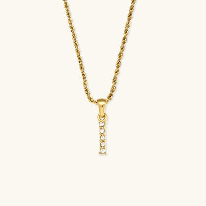 Diamond Necklace with Initial Maeve