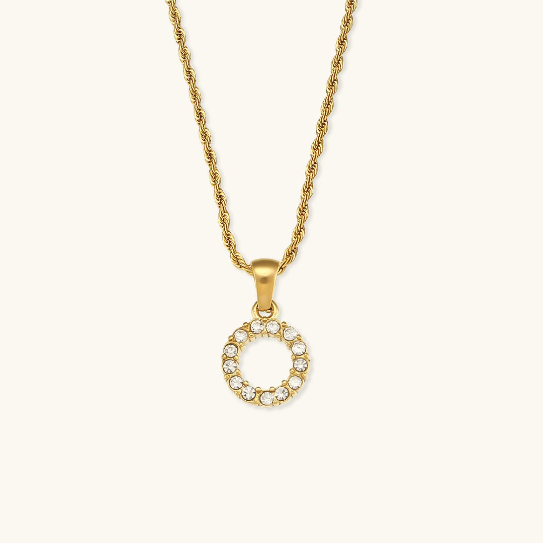 Diamond Necklace with Initial Maeve