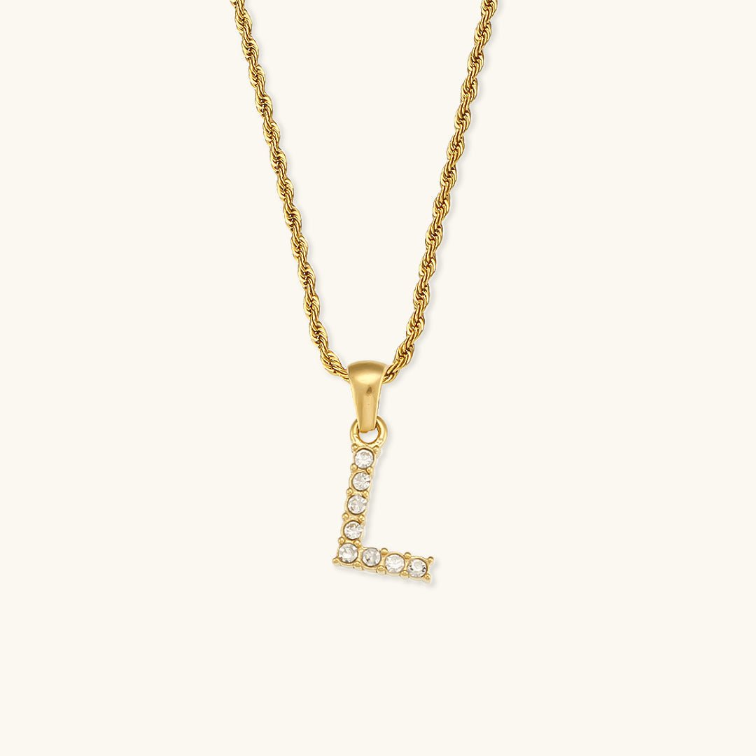 Diamond Necklace with Initial Maeve