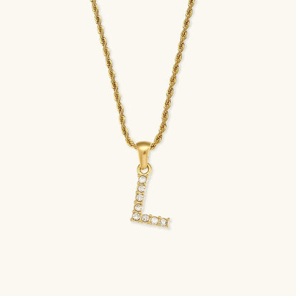 Diamond Necklace with Initial Maeve