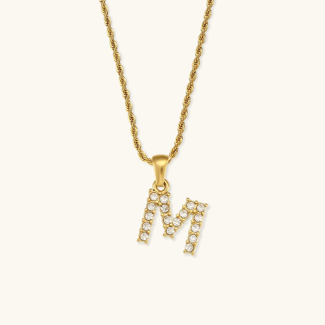 Diamond Necklace with Initial Maeve