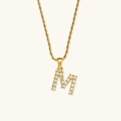 Diamond Necklace with Initial Maeve