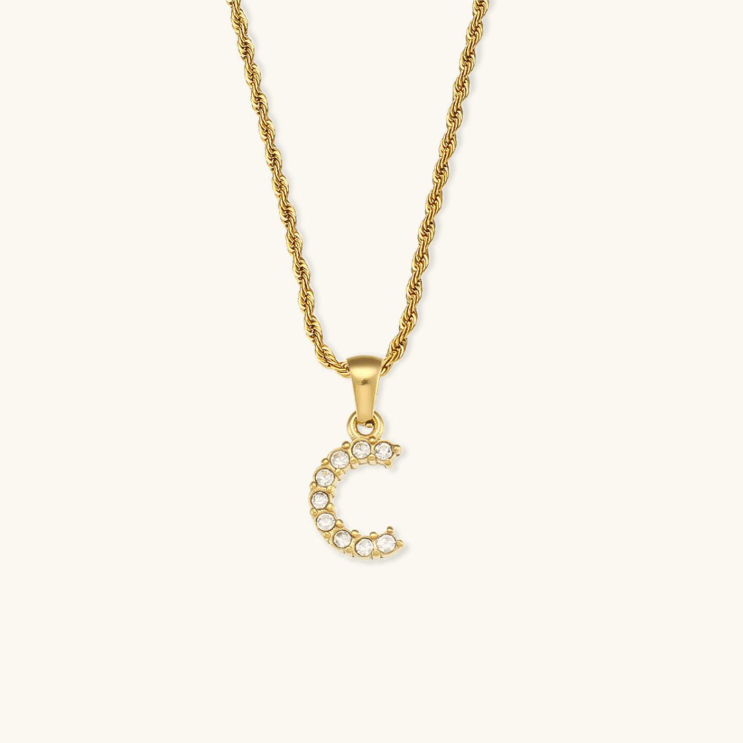 Diamond Necklace with Initial Maeve