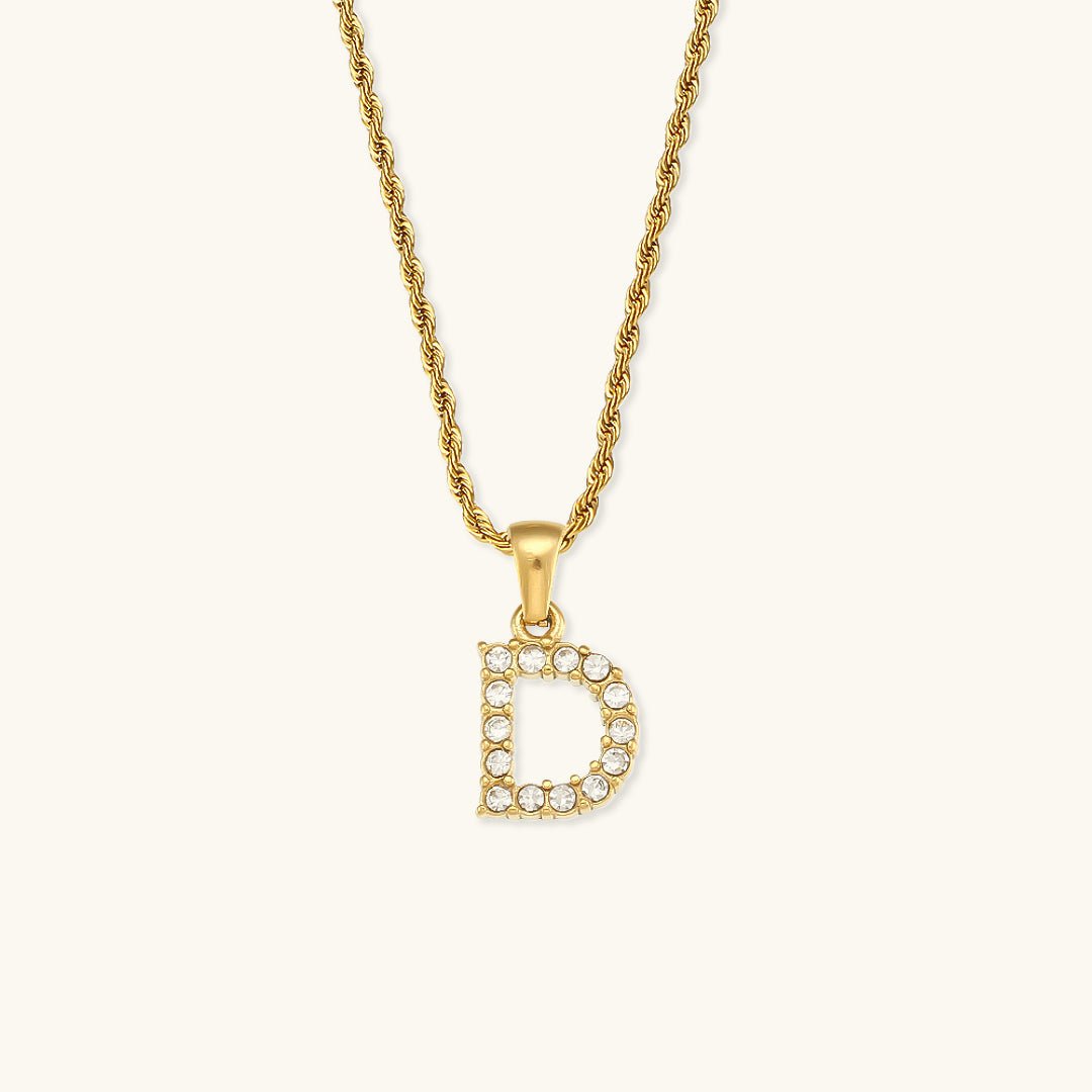 Diamond Necklace with Initial Maeve