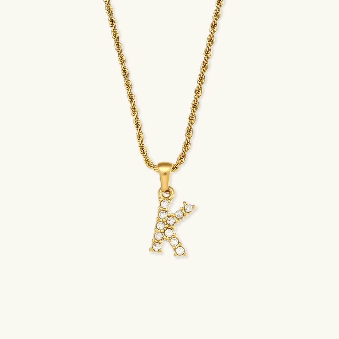 Diamond Necklace with Initial Maeve