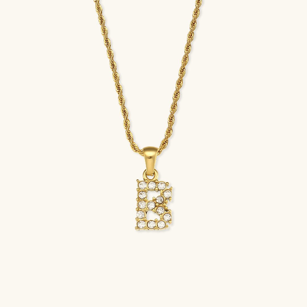 Diamond Necklace with Initial Maeve