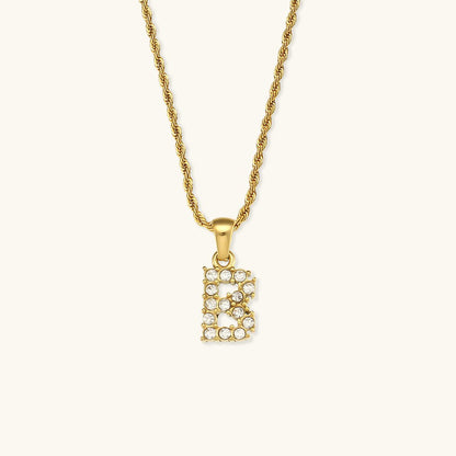 Diamond Necklace with Initial Maeve