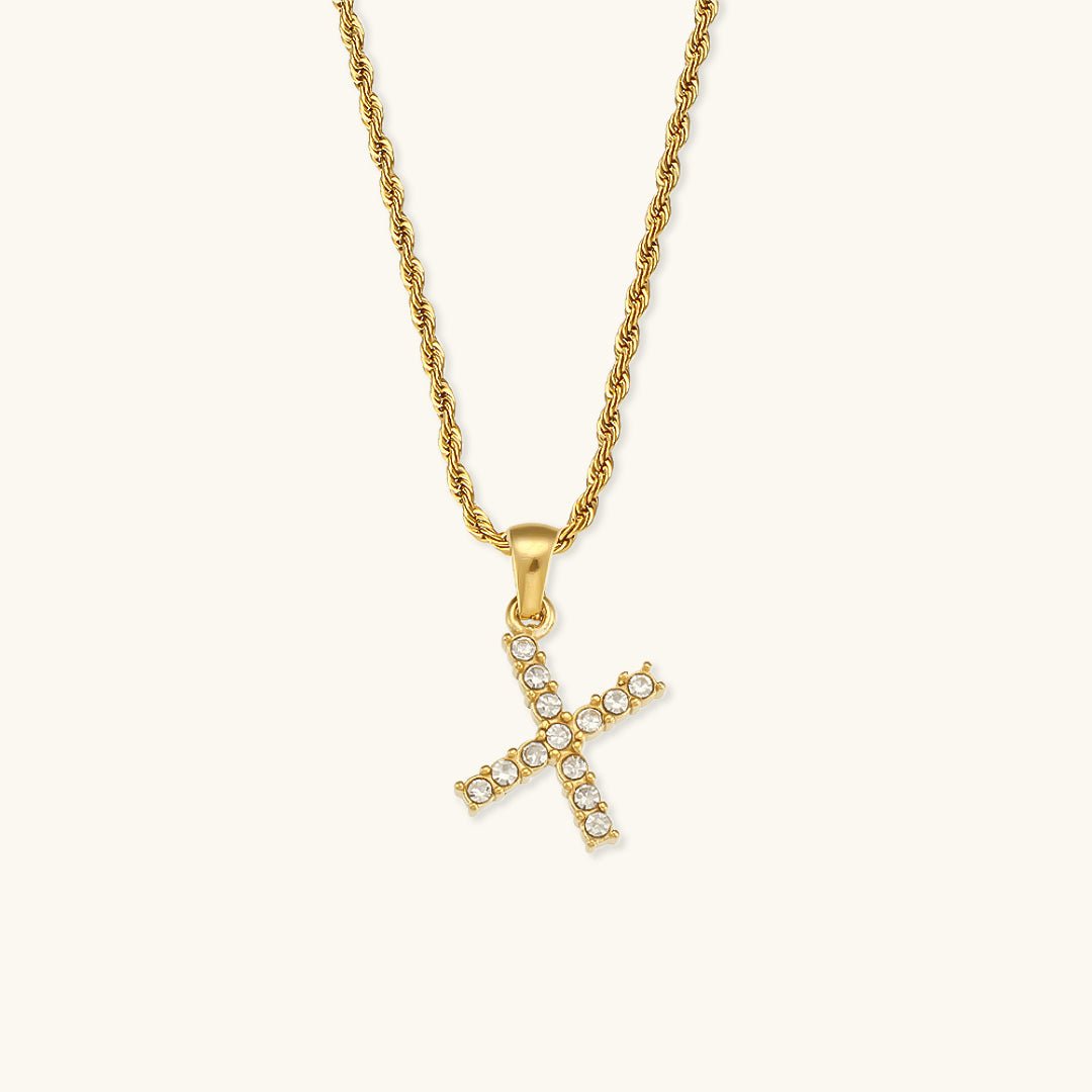 Diamond Necklace with Initial Maeve