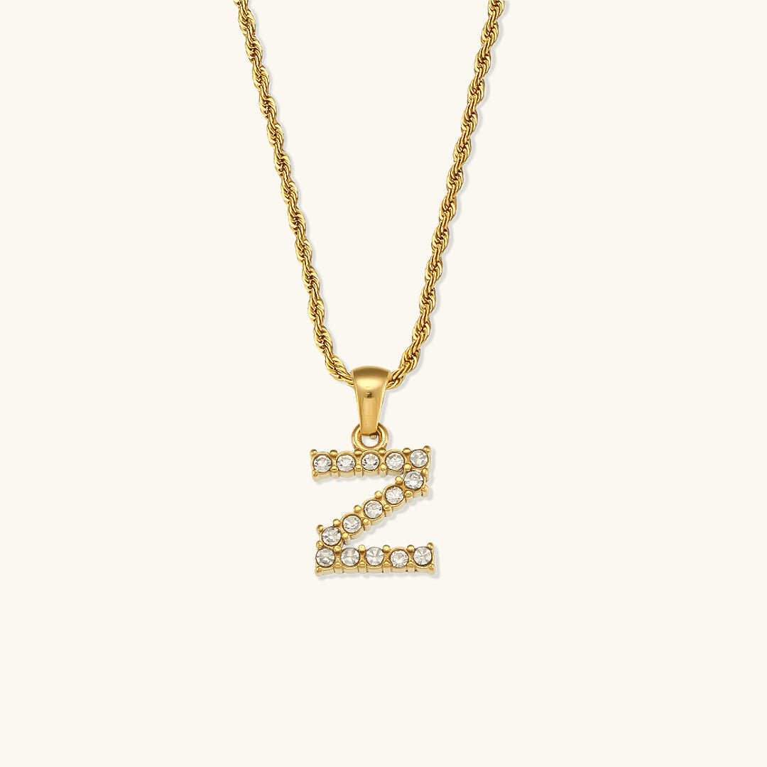 Diamond Necklace with Initial Maeve