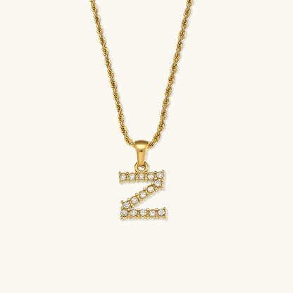 Diamond Necklace with Initial Maeve