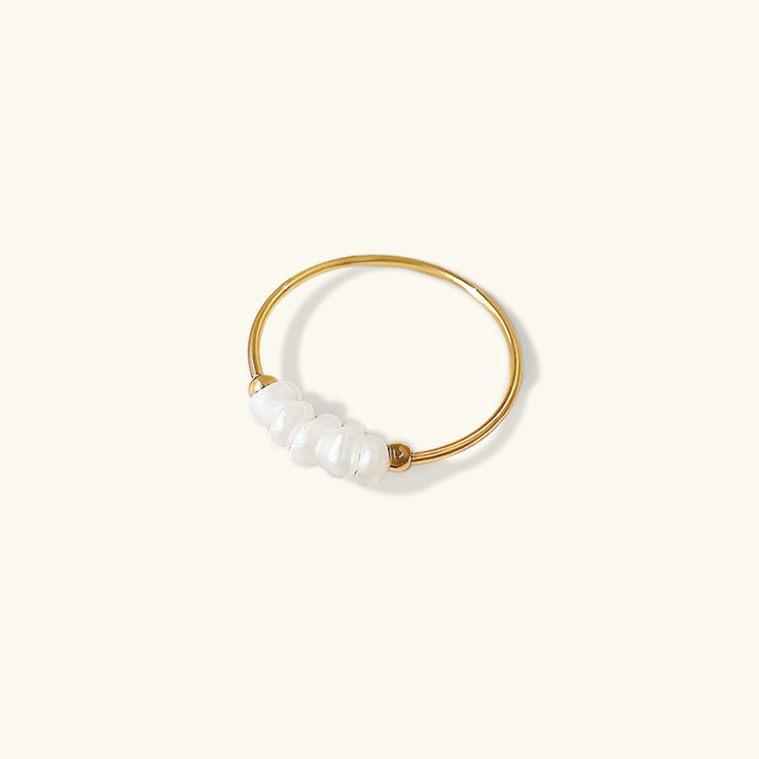 Gold Ring with Freshwater Pearls Magnolia