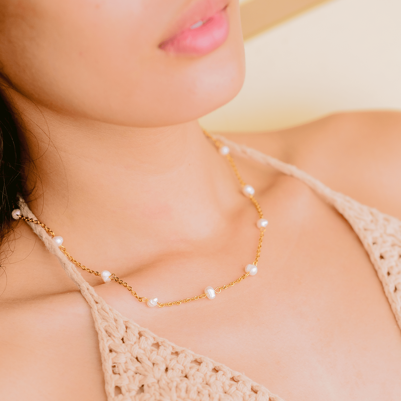 Nora Gold Bead Necklace