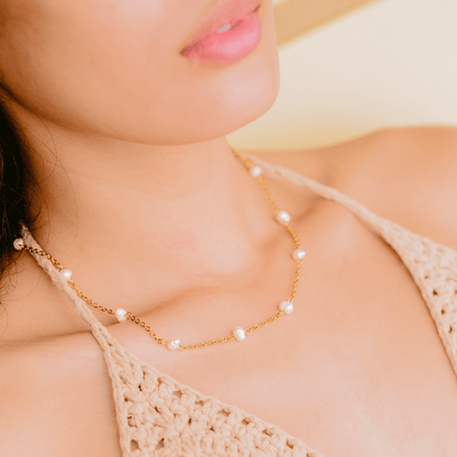 Nora Gold Bead Necklace