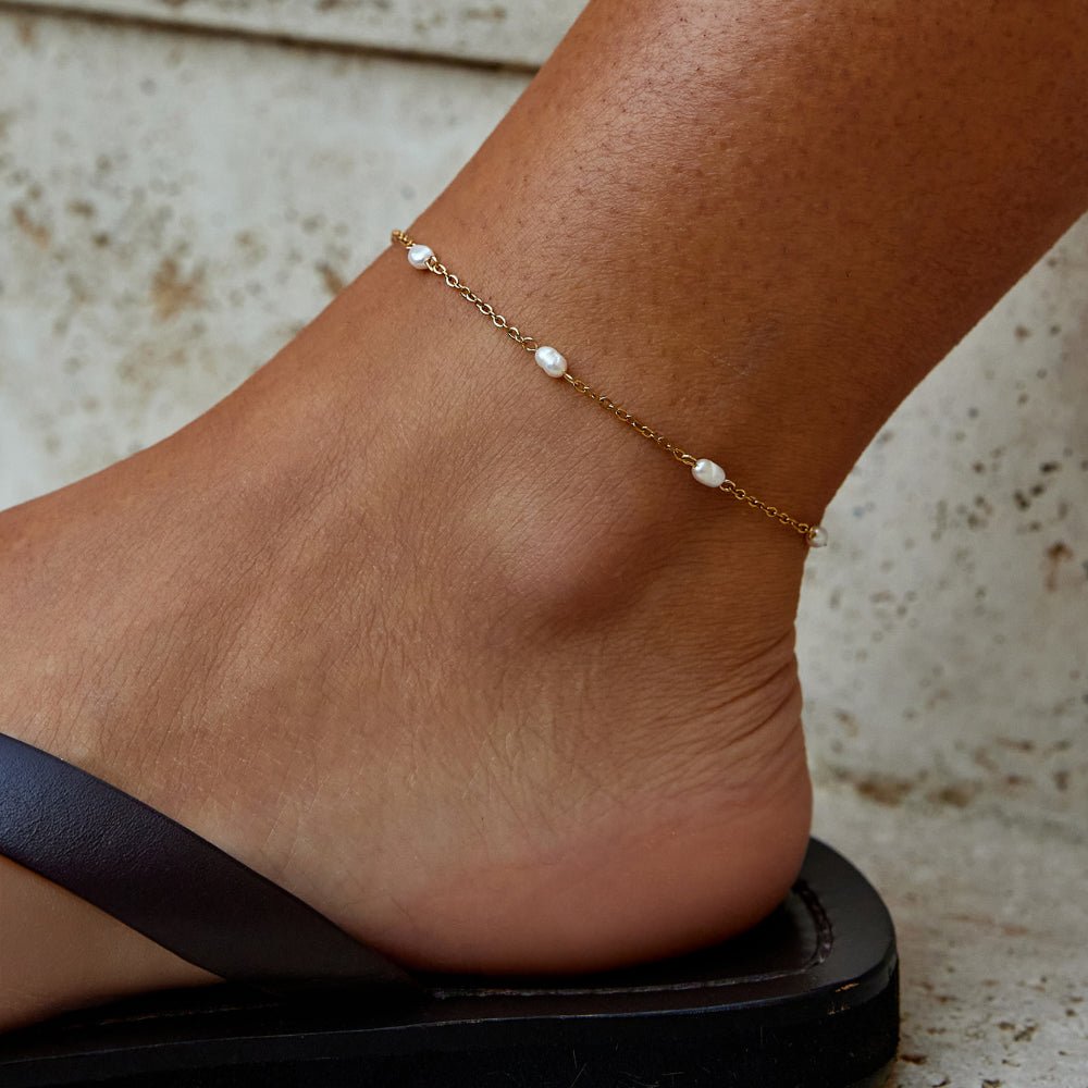 Nura Pearl Ankle Bracelet